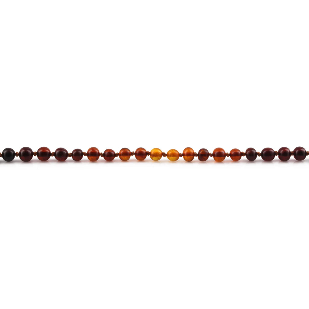 Baltic Amber Teething Necklace. Baroque Rainbow 5mm - XB55RB1