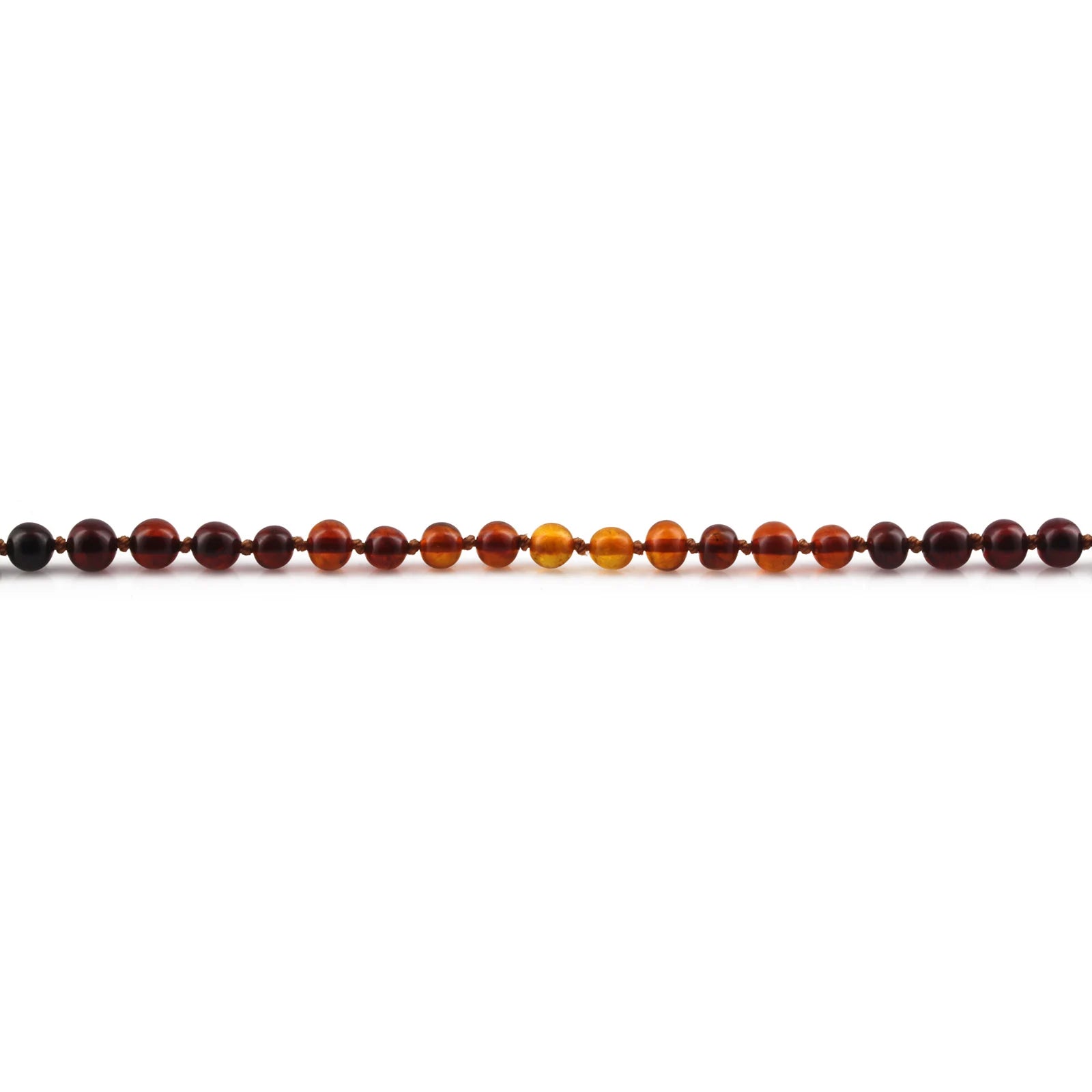 Baltic Amber Teething Necklace. Baroque Rainbow 5mm - XB55RB1