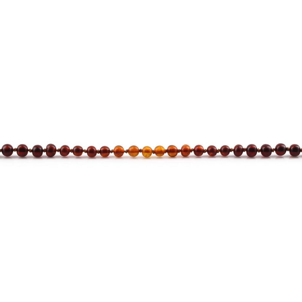 Natural Baltic Amber Junior Necklace. Baroque Rainbow 5mm - XB55RB1