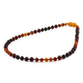Natural Baltic Amber Junior Necklace. Baroque Rainbow 5mm - XB55RB3