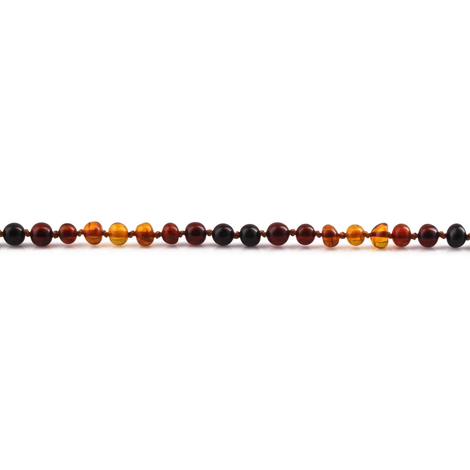 Baltic Amber Teething Necklace. Baroque Rainbow 5mm - XB55RB3