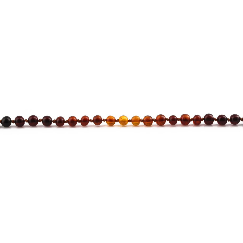 Baltic Amber Teething Necklace. Baroque Rainbow 5mm - XB55RB2