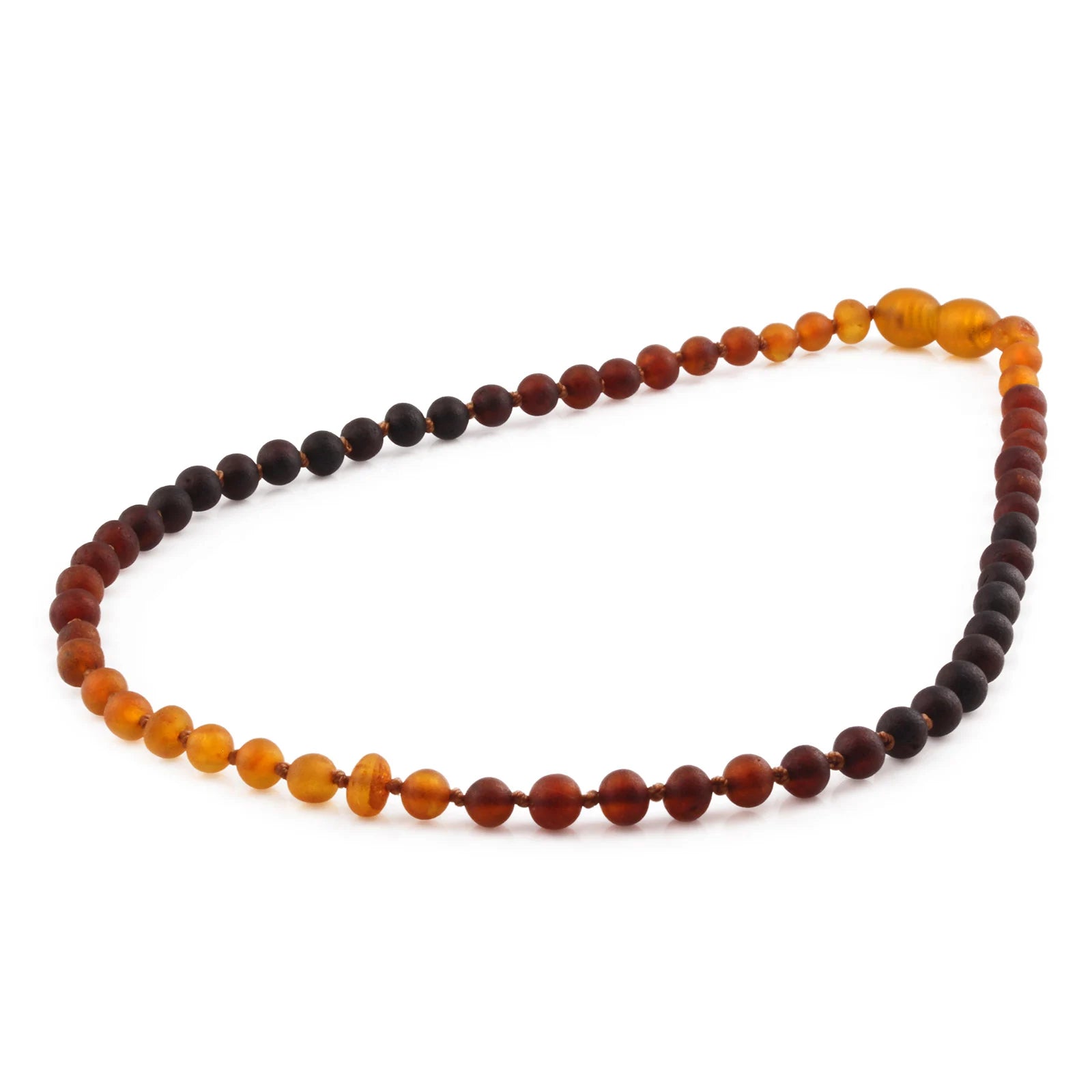 Natural Baltic Amber Junior Necklace. Baroque Rainbow 5mm - XB55RB1M