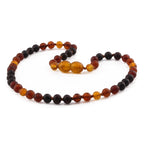 Baltic Amber Teething Necklace. Baroque Rainbow 5mm - XB55RB3M
