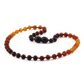 Rainbow Baltic amber baroque baby necklace, 32cm