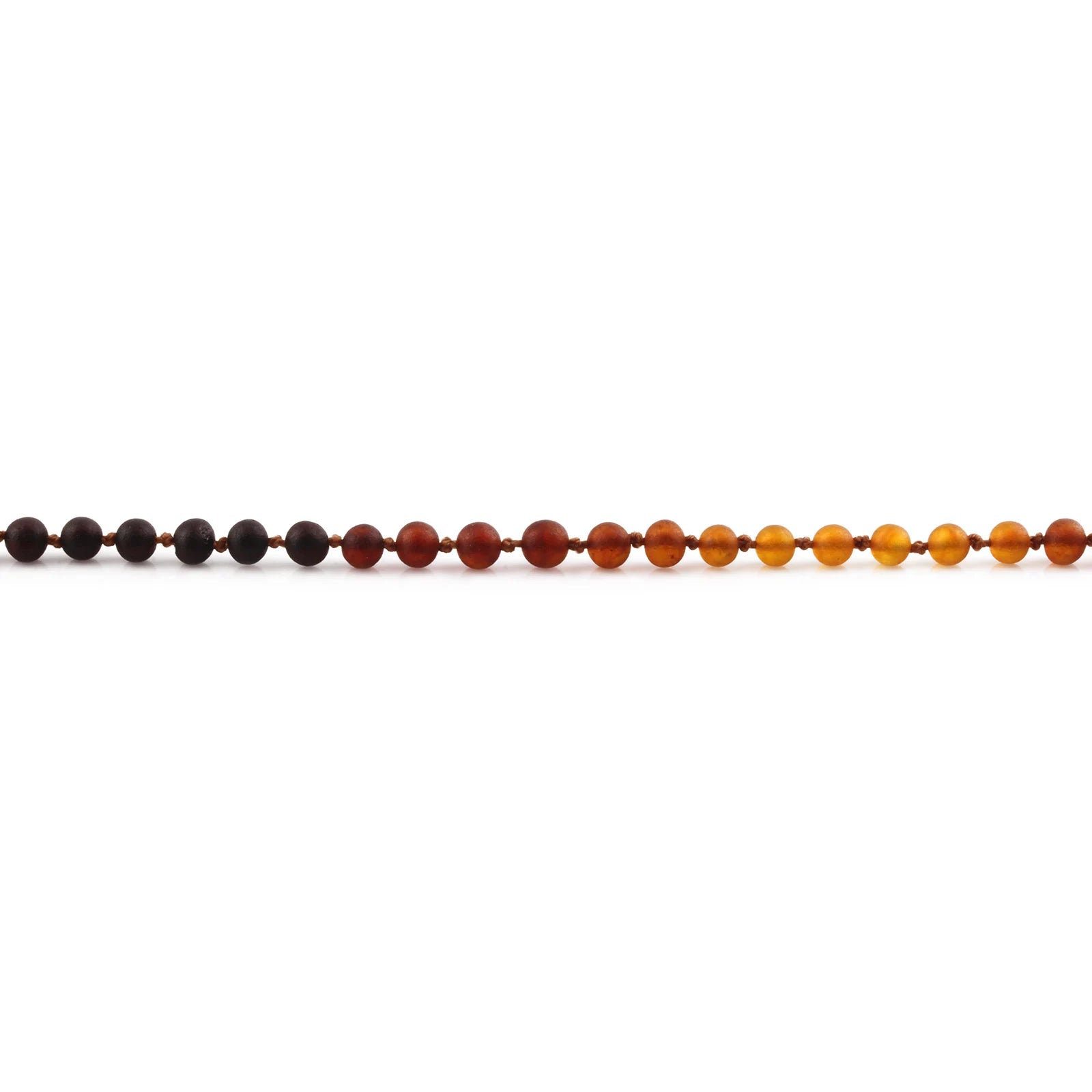 Baltic Amber Teething Necklace. Baroque Rainbow 5mm - XB55RB2M