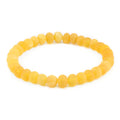 Yellow Baltic amber baroque adult bracelet, 18cm