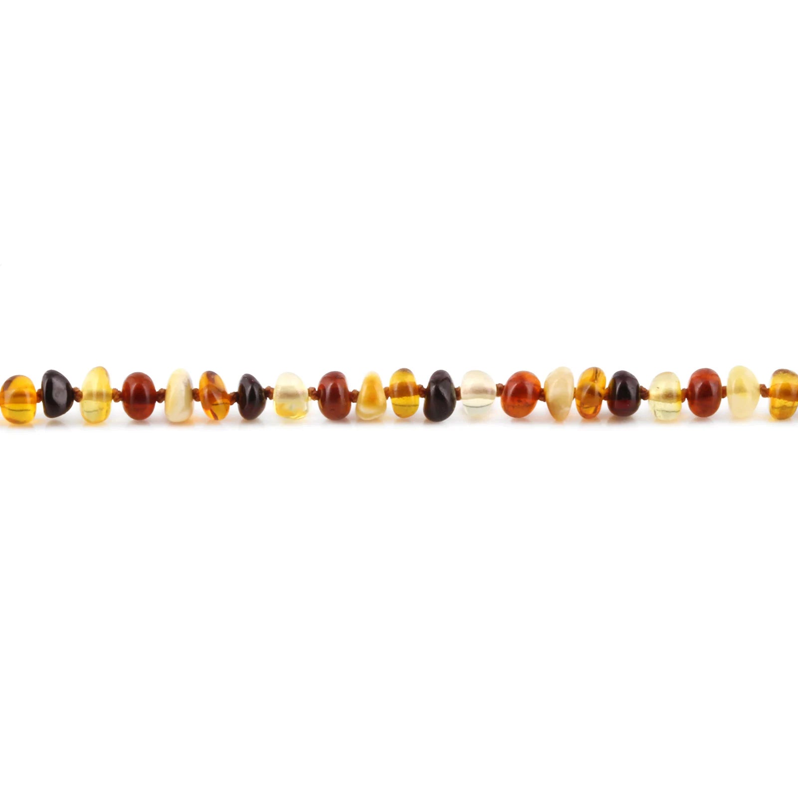Natural Baltic Amber Junior Bracelet. Roundel Multicolour 5mm - XR53M