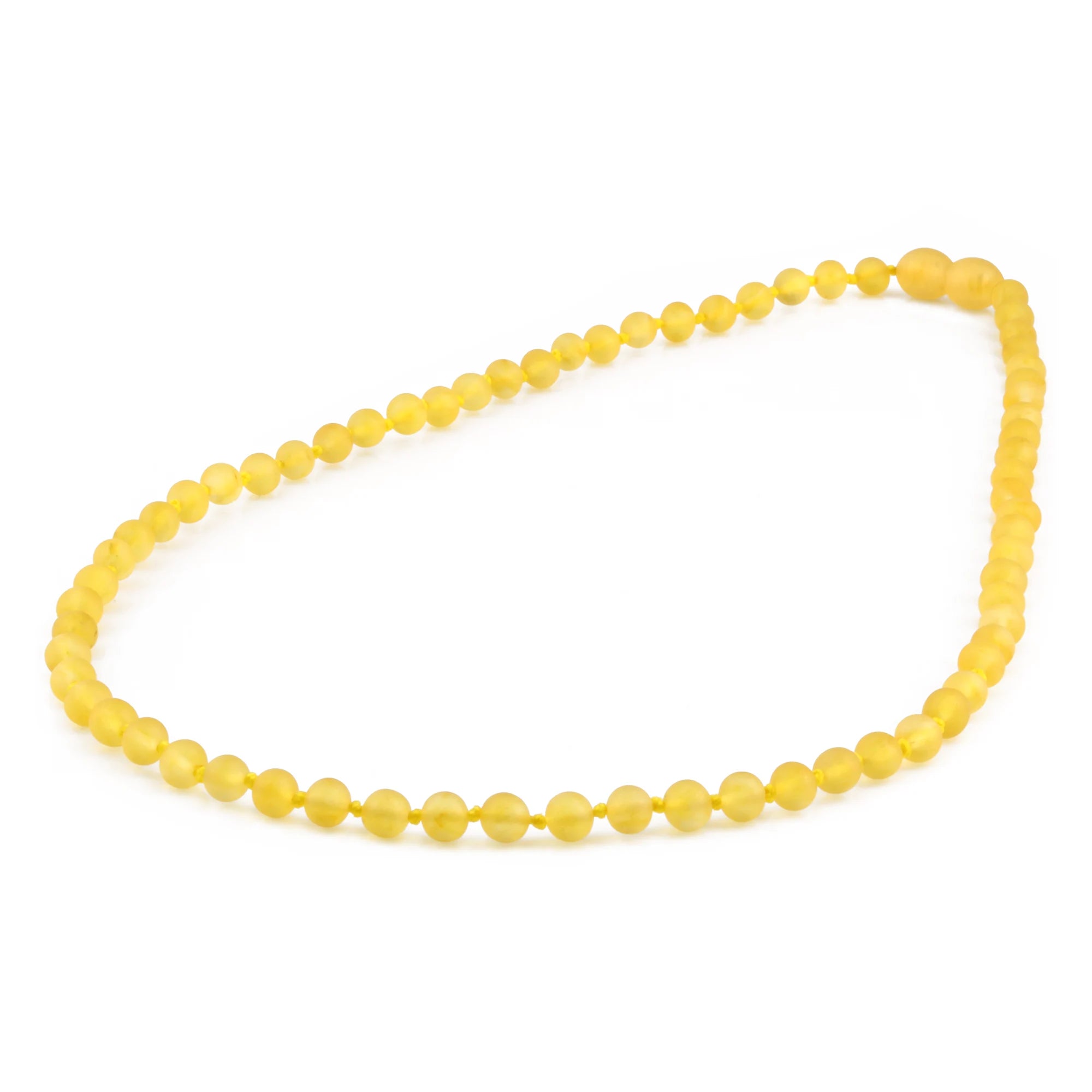 Adult Baltic Amber Necklace. Baroque Yellow 5mm - XB54YM