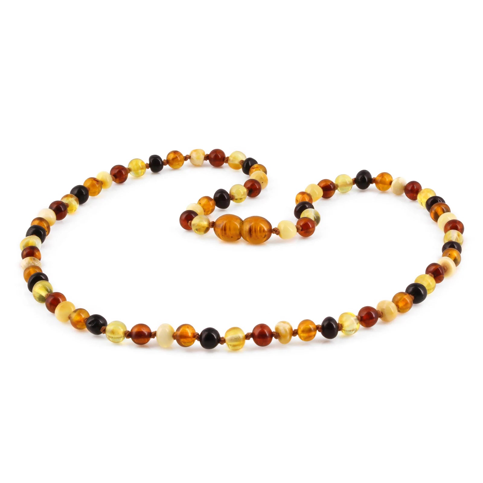 Adult Baltic Amber Necklace. Baroque Multicolour 5mm - XB54M