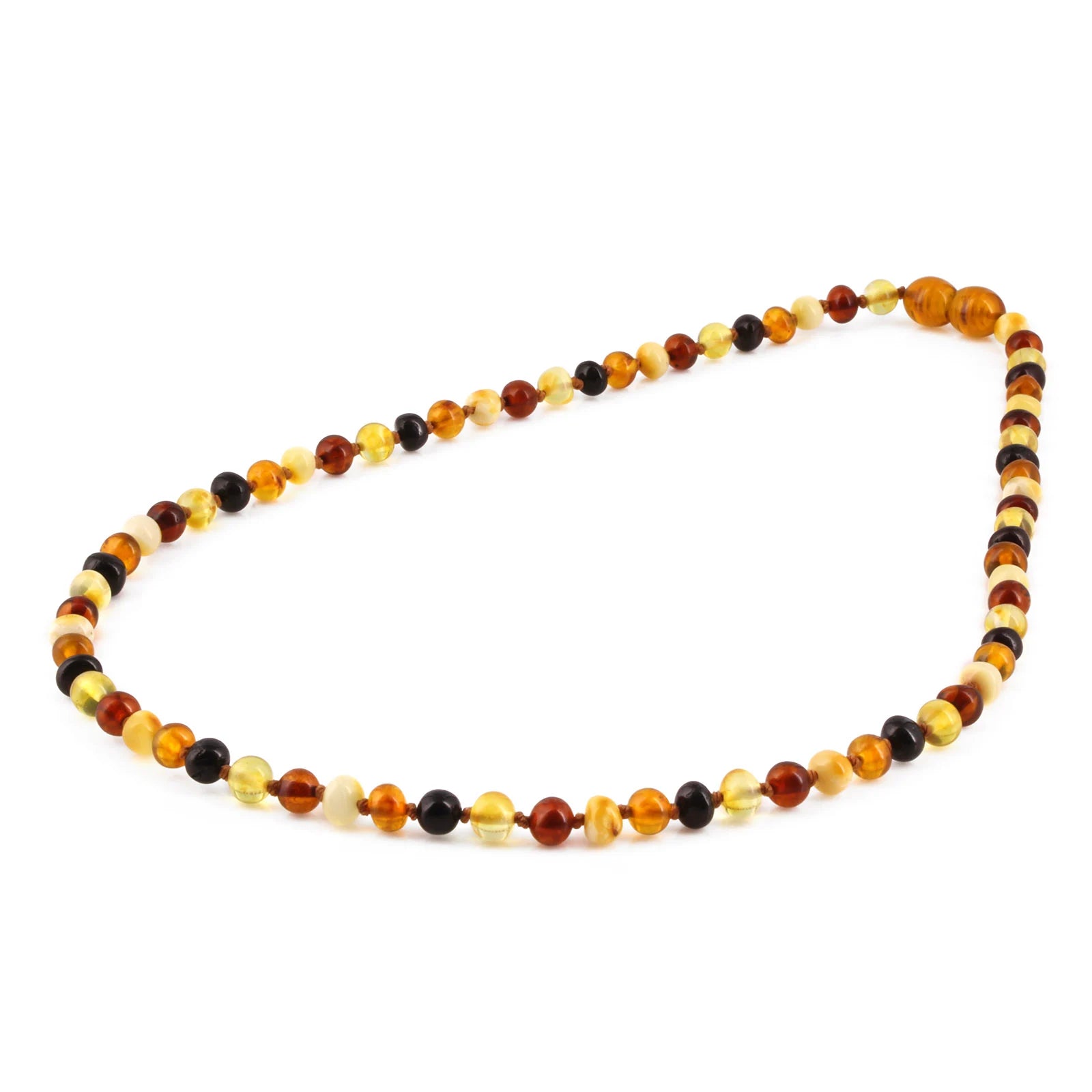 Adult Baltic Amber Necklace. Baroque Multicolour 5mm - XB54M