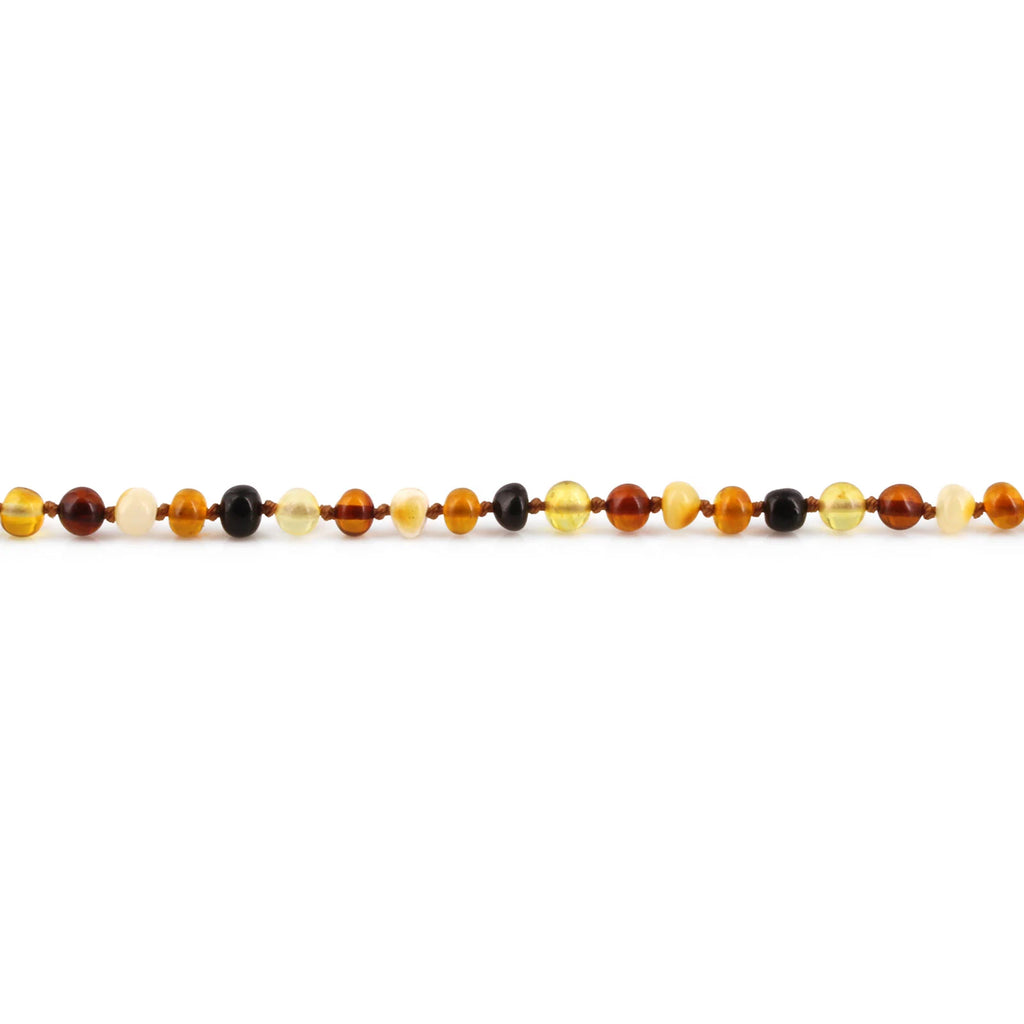 Adult Baltic Amber Necklace. Baroque Multicolour 5mm - XB54M