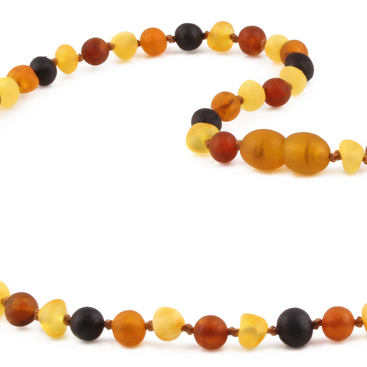 Adult Baltic Amber Necklace. Baroque Multicolour 5mm - XB54MM