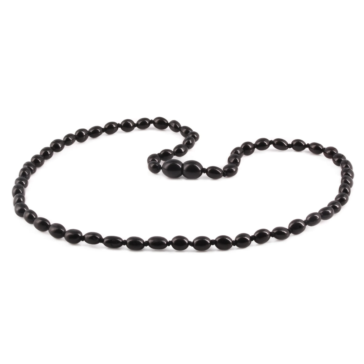 Adult Baltic Amber Necklace. Olive Black 5mm - XO54B