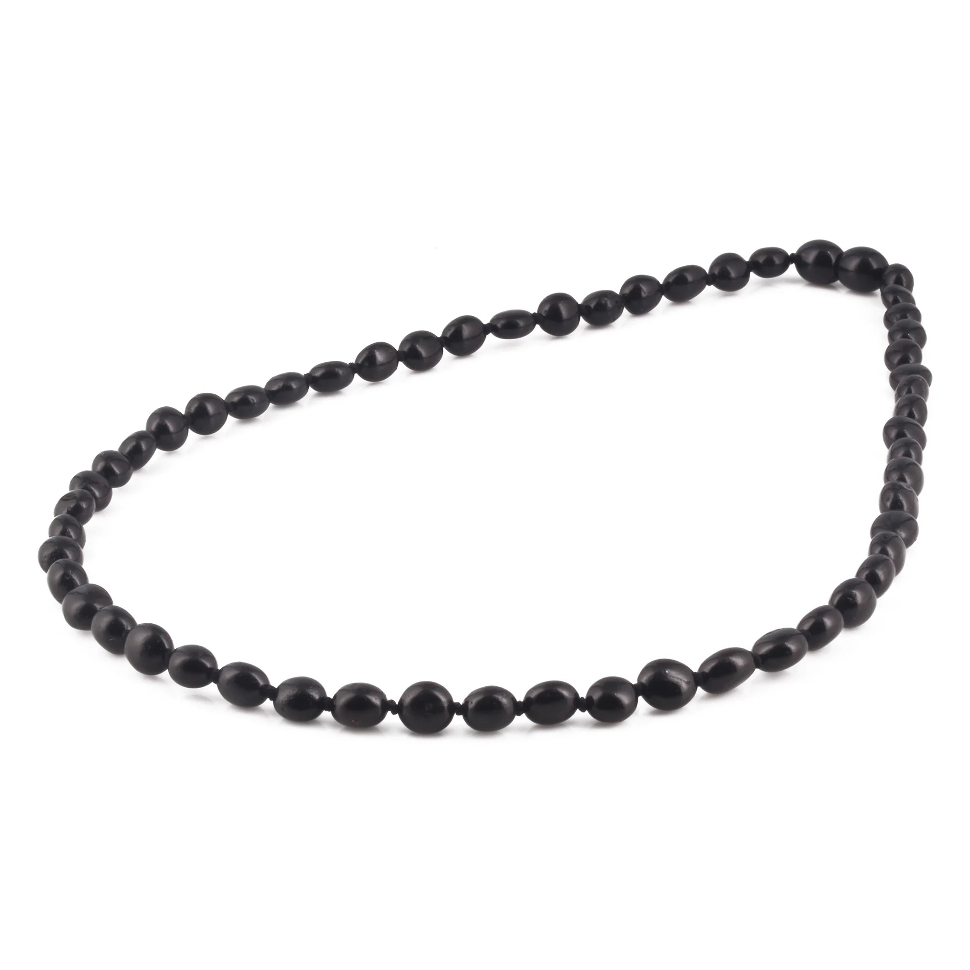 Adult Baltic Amber Necklace. Olive Black 5mm - XO54B