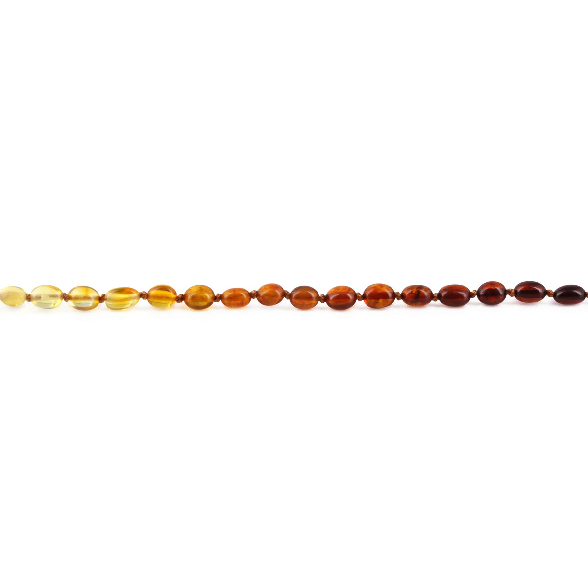 Baltic Amber Teething Necklace. Olive Rainbow 5mm - XO54R1