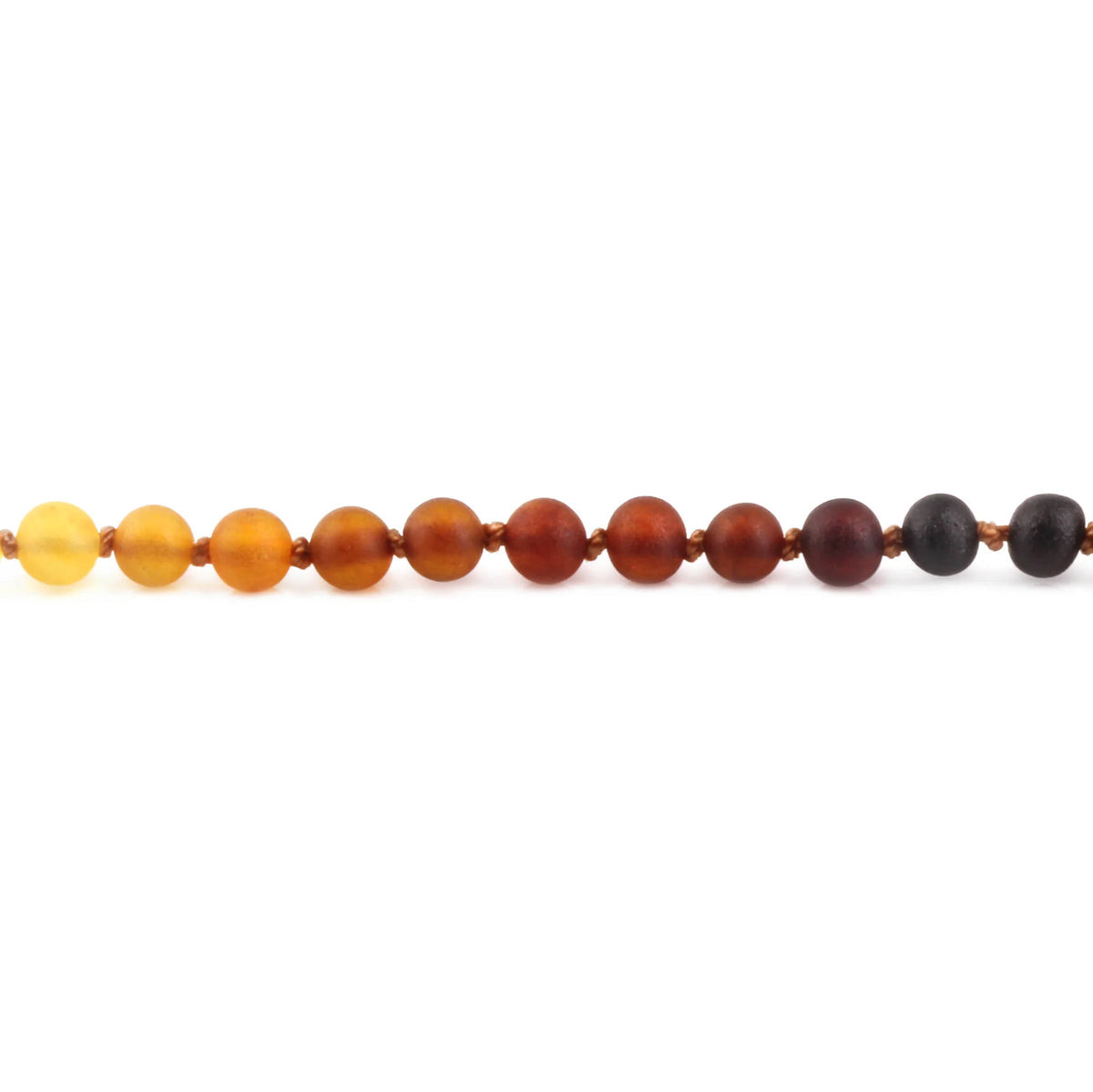Baltic Amber Teething Bracelet. Baroque Rainbow 5mm - XB54R1M