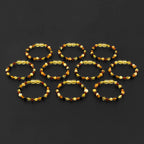 Baltic Amber Baby Teething Bracelet Baroque Multicolor Glossy Finish - Wholesale Lot of 10pcs - 14cm / 5.5in - XB54M1