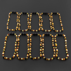 Baltic Amber Baby Teething Necklace Baroque Multicolor Glossy Finish - Wholesale Lot of 10pcs - 32cm / 12.6in - XB54M2