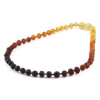 Baltic Amber Teething Necklace. Baroque Rainbow 5mm - XB54R1M