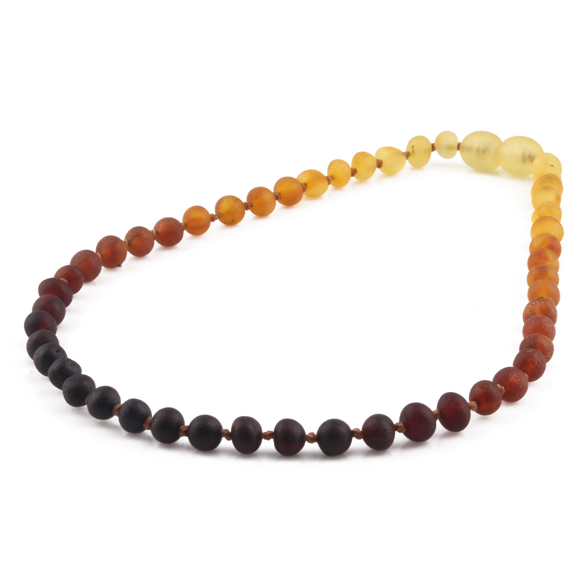 Baltic Amber Teething Necklace. Baroque Rainbow 5mm - XB54R1M