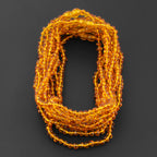 Baltic Amber Baby Teething Necklace Baroque Light Cognac Glossy Finish - Wholesale Lot of 10pcs - 32cm / 12.6in - XB43LC