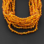 Baltic Amber Baby Teething Necklace Baroque Light Cognac Glossy Finish - Wholesale Lot of 10pcs - 32cm / 12.6in - XB43LC