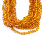 Baltic Amber Baby Teething Necklace Baroque Light Cognac Glossy Finish - Wholesale Lot of 10pcs - 32cm / 12.6in - XB43LC