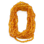 Baltic Amber Baby Teething Necklace Baroque Light Cognac Glossy Finish - Wholesale Lot of 10pcs - 32cm / 12.6in - XB43LC