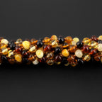 Baltic Amber Baby Teething Necklace Baroque Multicolor Glossy Finish - Wholesale Lot of 10pcs - 32cm / 12.6in - XB54M