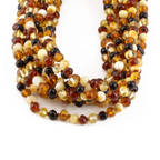 Baltic Amber Baby Teething Necklace Baroque Multicolor Glossy Finish - Wholesale Lot of 10pcs - 32cm / 12.6in - XB54M