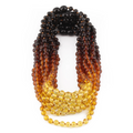 Baltic Amber Baby Teething Necklace Baroque Rainbow Glossy Finish - Wholesale Lot of 10pcs - 32cm / 12.6in - XB54R2