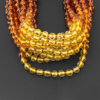 Baltic Amber Baby Teething Necklace Baroque Rainbow Glossy Finish - Wholesale Lot of 10pcs - 32cm / 12.6in - XB54R2