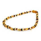 Baltic Amber Baby Teething Necklace Chips Multicolor Glossy Finish - Wholesale Lot of 10pcs - 32cm / 12.6in - CH1