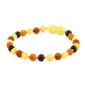 Multicolour Baltic amber baroque junior bracelet, 16cm
