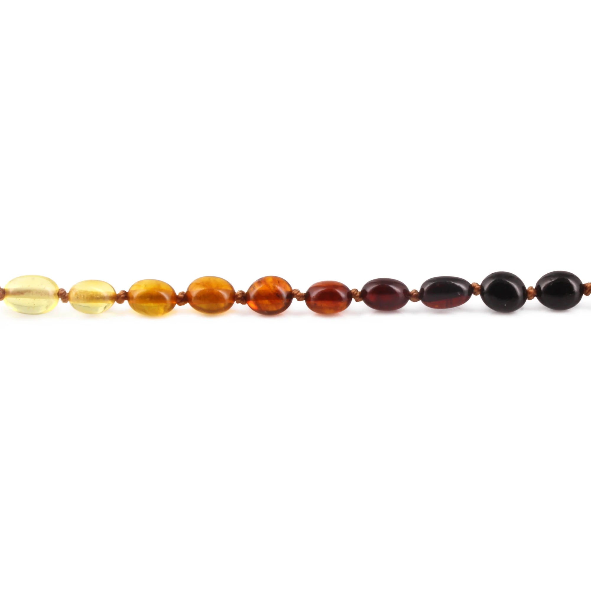 Natural Baltic Amber Junior Bracelet. Olive Rainbow 5mm - XO54R1