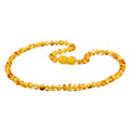 Honey Baltic amber baroque junior necklace, 38cm