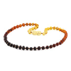 Natural Baltic Amber Junior Necklace. Baroque Rainbow 5mm - XB54R1