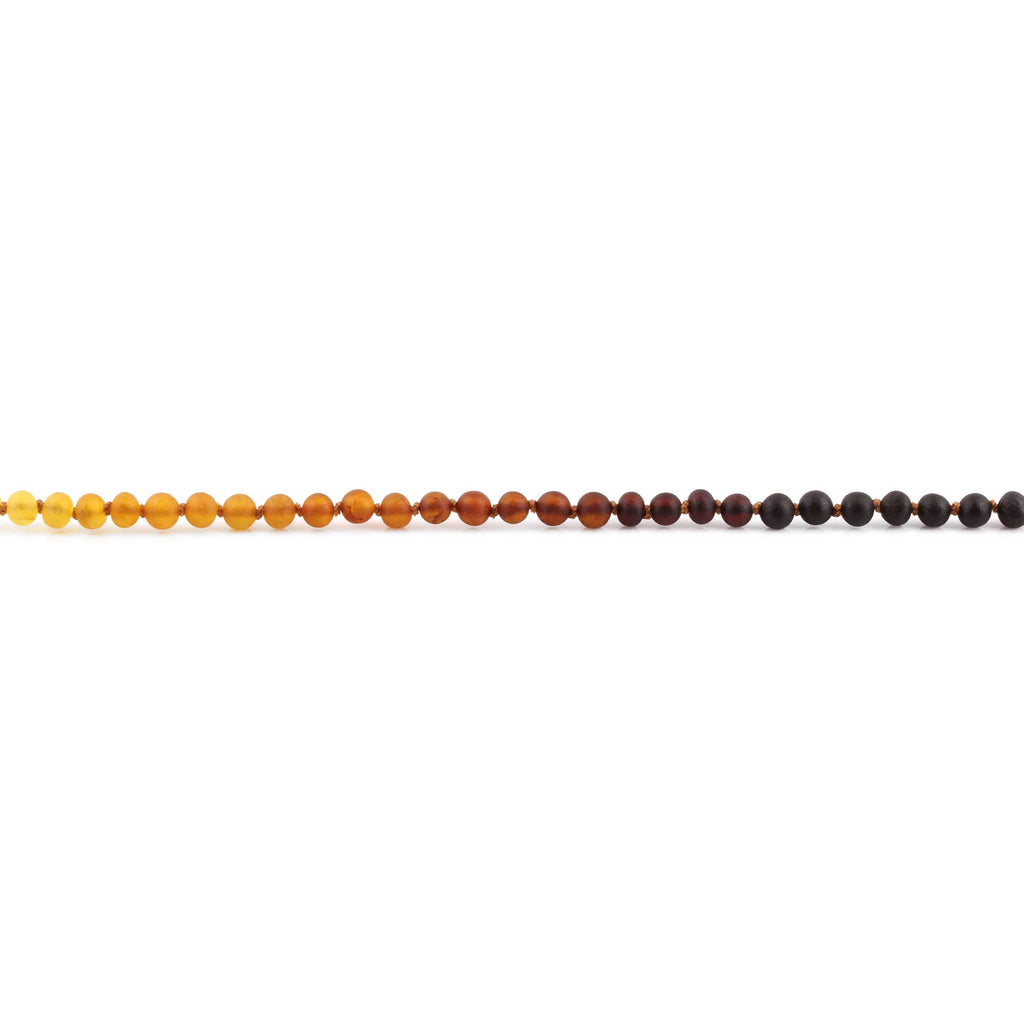 Baltic Amber Teething Necklace. Baroque Rainbow 5mm - XB54R1M