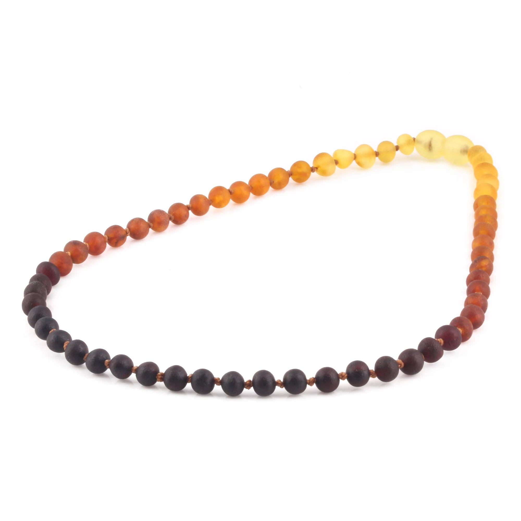 Natural Baltic Amber Junior Necklace. Baroque Rainbow 5mm - XB54R1M