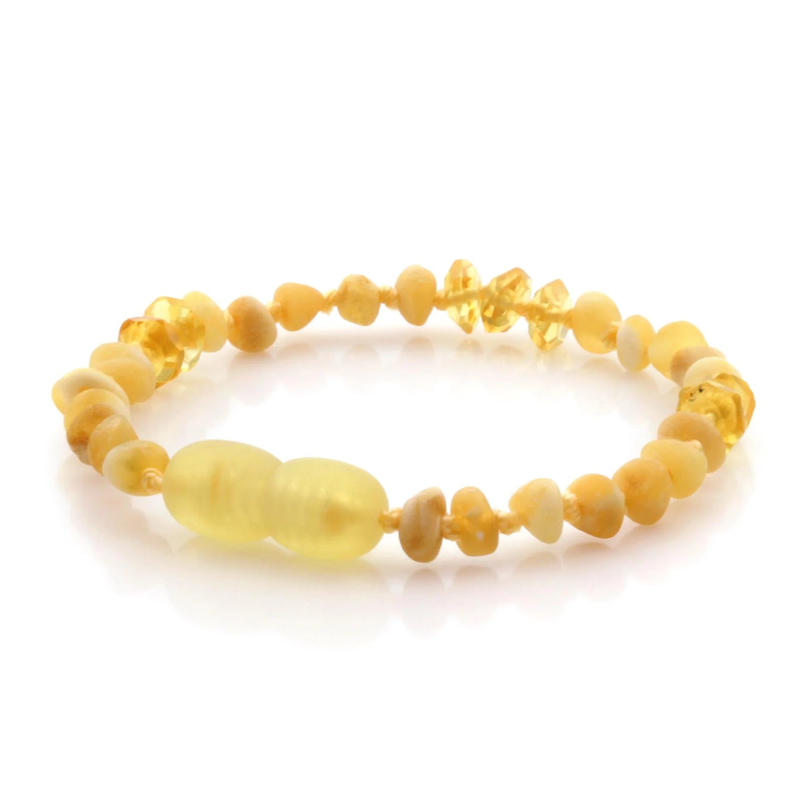Natural Baltic Amber Teething Bracelet. Baroque LE76