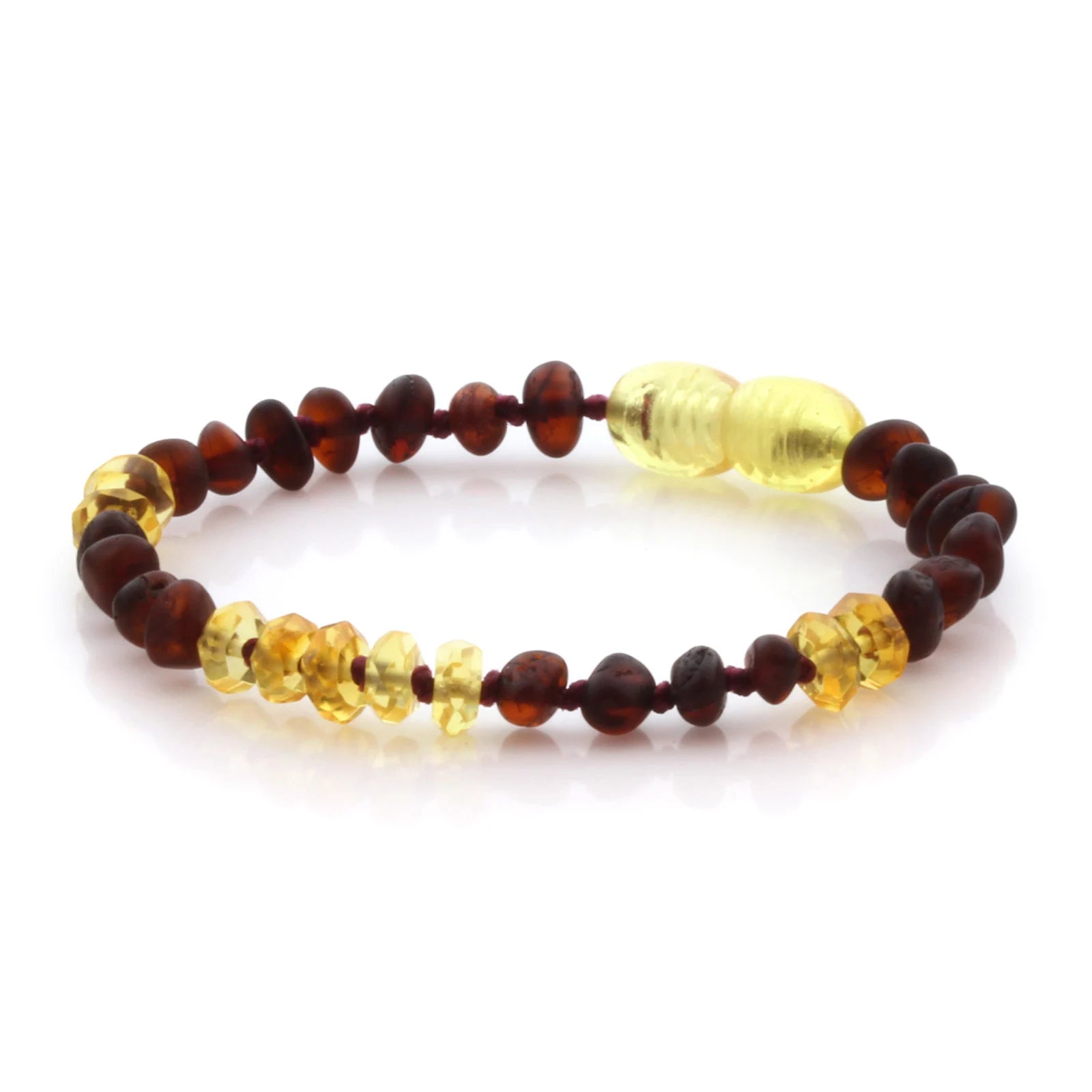 Natural Baltic Amber Teething Bracelet. Baroque LE77