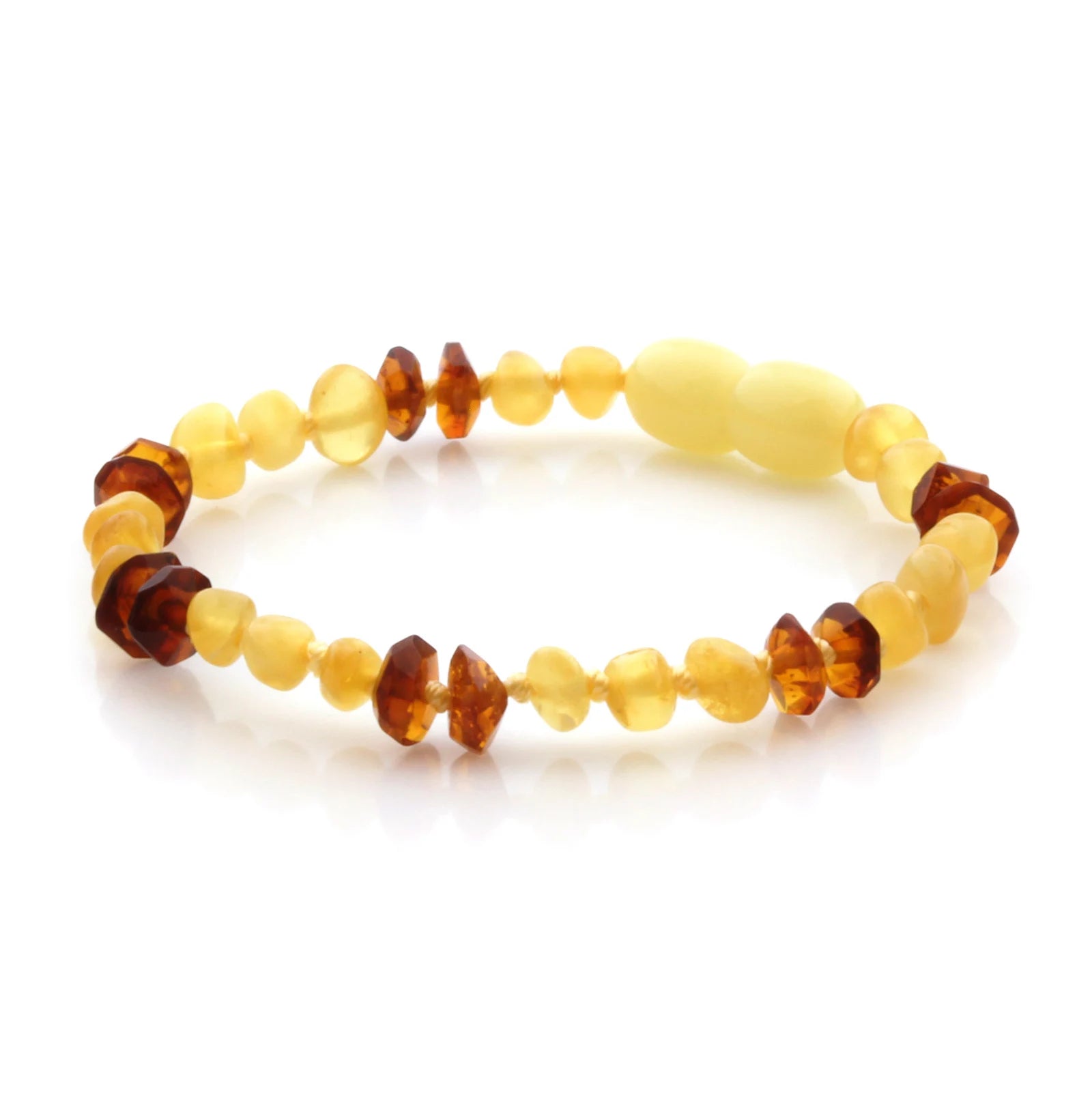 Natural Baltic Amber Teething Bracelet. Baroque LE78