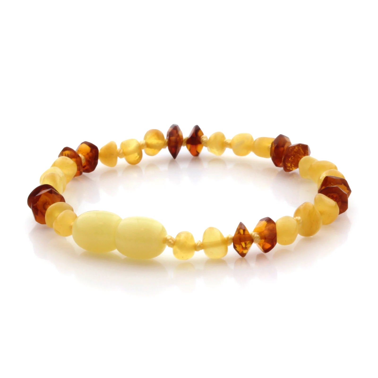 Natural Baltic Amber Teething Bracelet. Baroque LE78