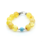 Adult Baltic Amber Bracelet Round Beads 11mm 18gr. SPS02