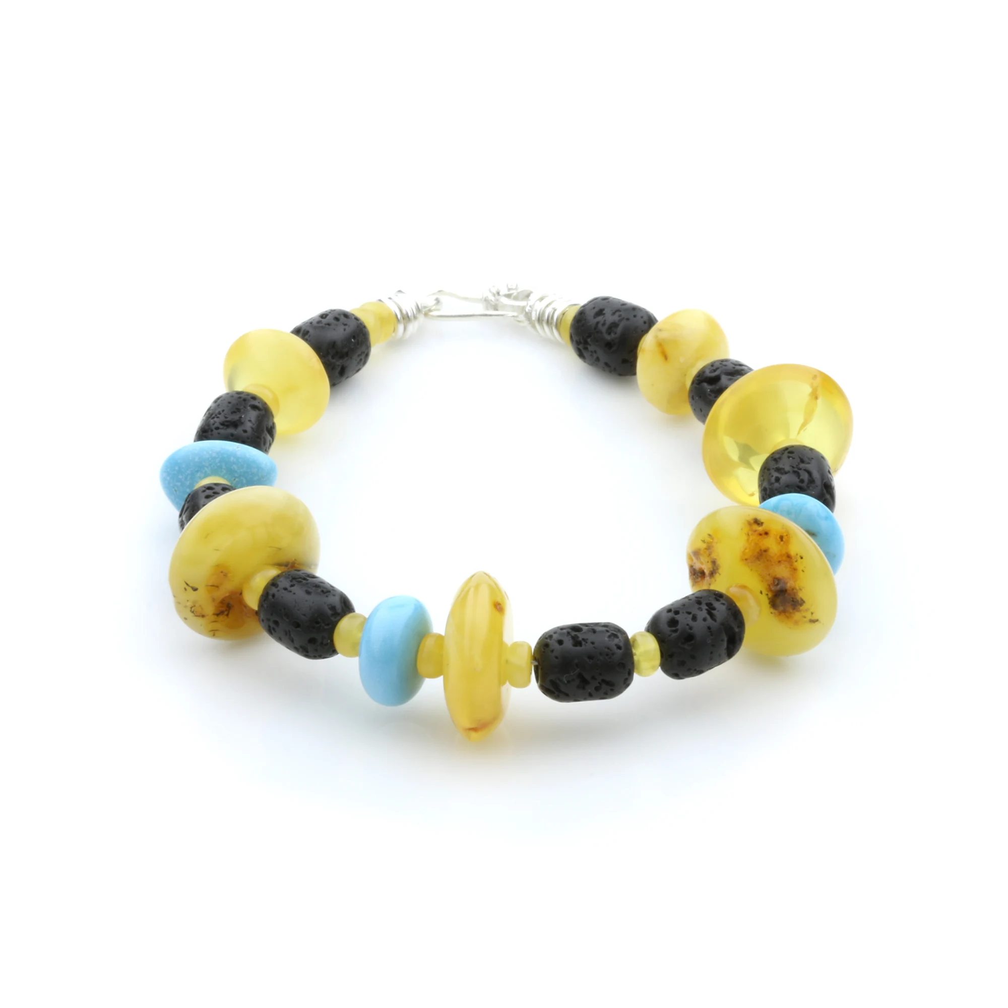 Adult Baltic Amber Bracelet Tablet Beads 19gr. SPS23