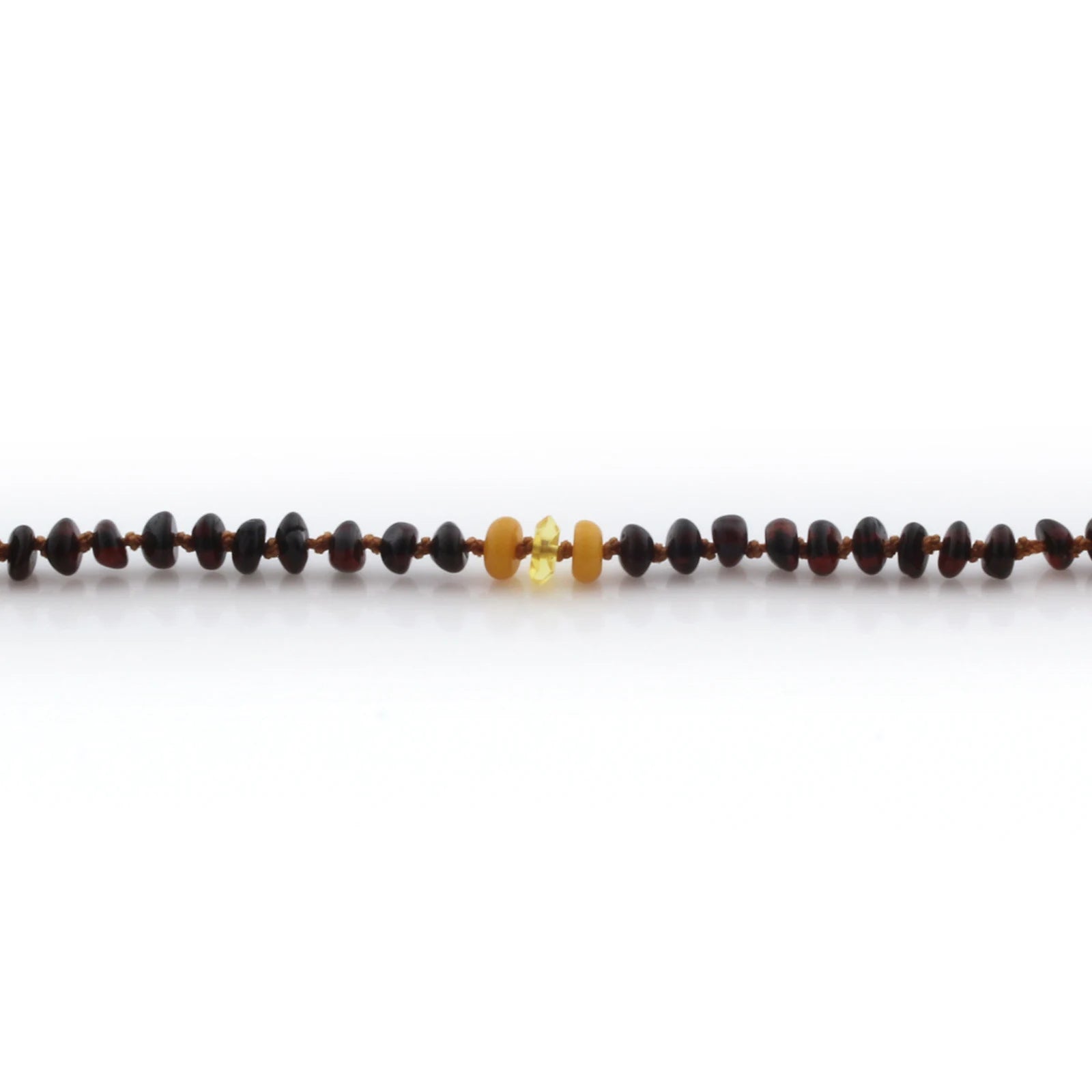 Natural Baltic Amber Teething Bracelet. Round Flat LE105