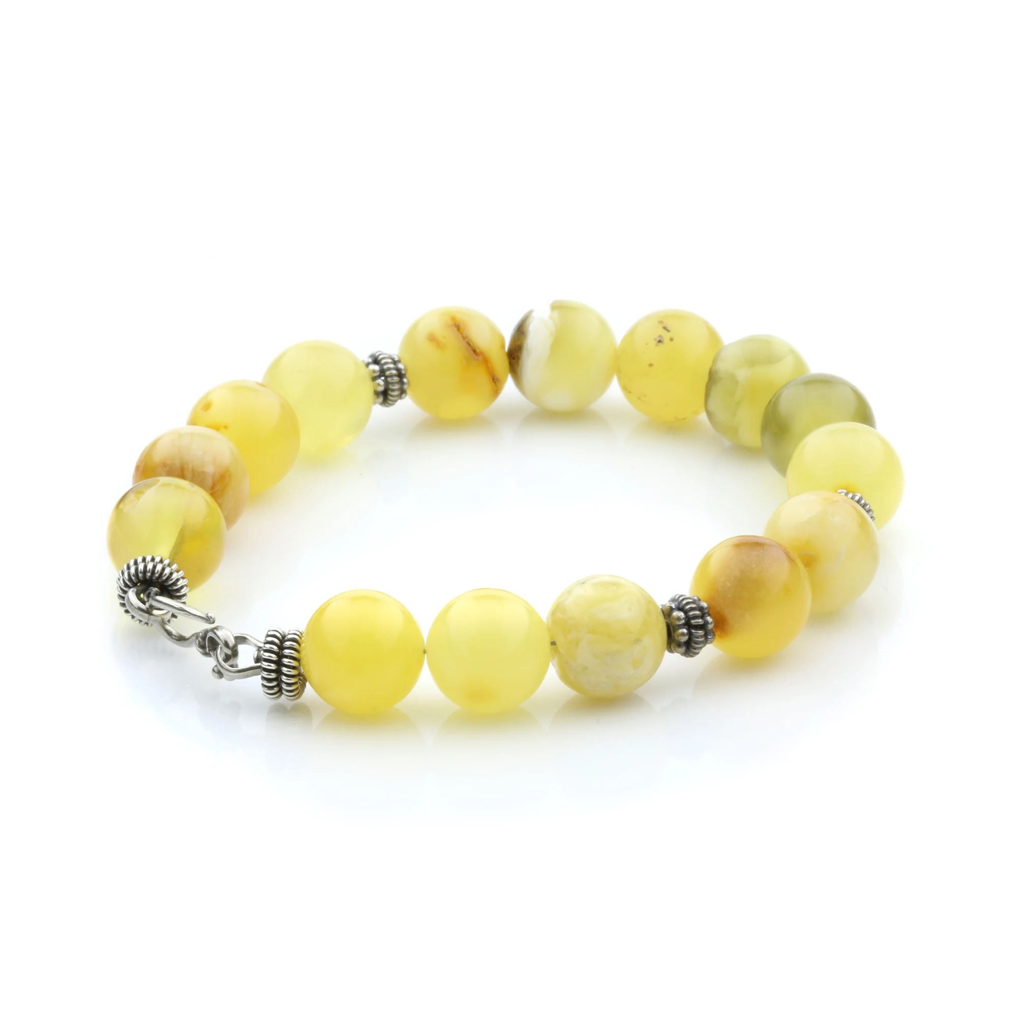 Adult Baltic Amber Bracelet Round Beads 10mm 18gr. SPS28