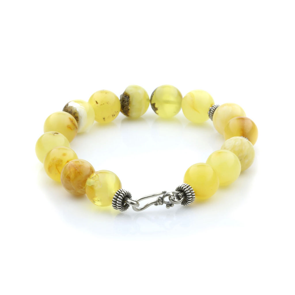 Adult Baltic Amber Bracelet Round Beads 10mm 18gr. SPS28