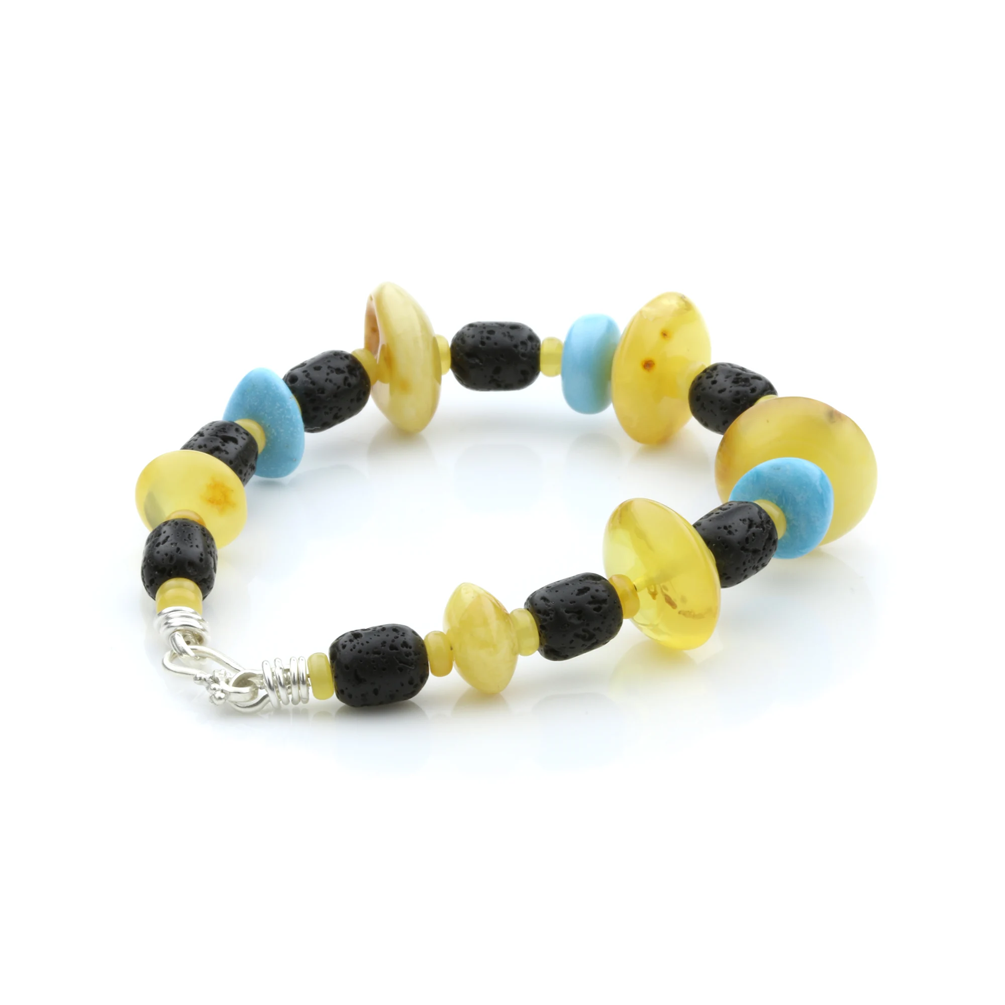 Adult Baltic Amber Bracelet Tablet Beads 19gr. SPS23